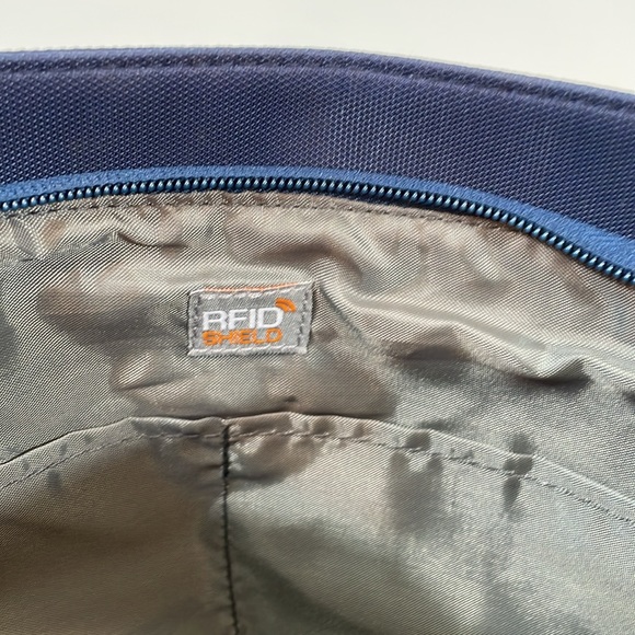 Heys Travel HiLite Crossbody Bag Navy RFID Shield Tablet Sleeve NWT - Picture 13 of 13